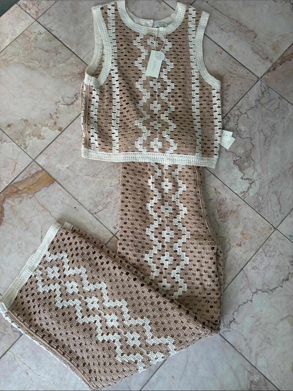 Z Supply Lima Crochet set, new with  tags